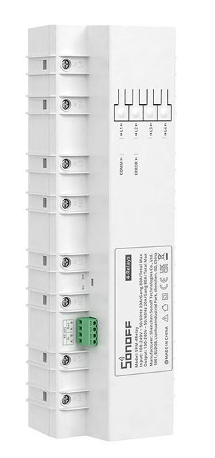 Interruptor Smart Sonoff SPM-4Relay con Medidor de Potencia Ampliable 20A 2V - White